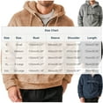 thumbnail image 3 of Kakii Mens Fuzzy Sherpa Hoodie Sweatshirt Long Sleeve Fashion Pullover Fall Outwear Winter Hooded, 3 of 9