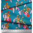 thumbnail image 3 of Soimoi Rayon Fabric Floral,Flamingo & Macaw Parrot Bird Decor Fabric Printed Yard 42 Inch Wide, 3 of 3