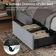 thumbnail image 4 of Queen size bed frame with headboard and 4 drawers, velvet upholstered bed frame, large platform bed frame with storage My Lux Decor Round, 4 of 8
