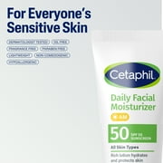 Cetaphil Daily Facial Moisturizer Lotion, Broad Spectrum SPF 50, 1.7 fl oz