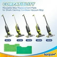 KEEPOW Reusable Vacmop Replacement Pads Compatible with Shark Vac Mop