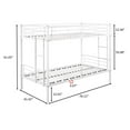 thumbnail image 4 of Aukfa Twin-Over-Twin Bunk Bed, Heavy Duty Metal Platform Beds for Kids Teens Dorm - White, 4 of 8