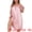 Pink, variant on Women's Plus Size Satin Silk Pleated Loose Nightgown 4X Peacock Blue