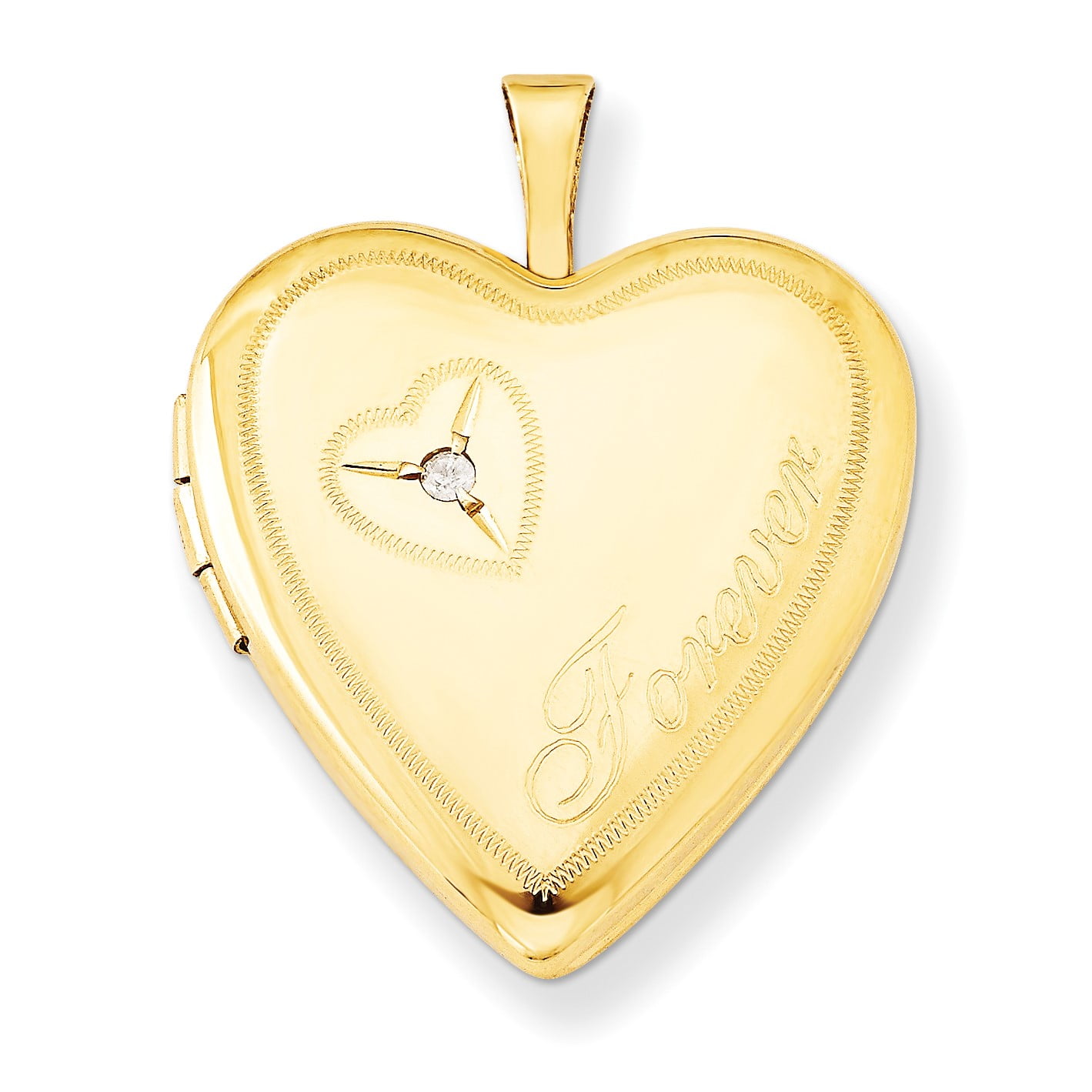 Goldia Brass-Tone Heart Locket on 28 Necklace