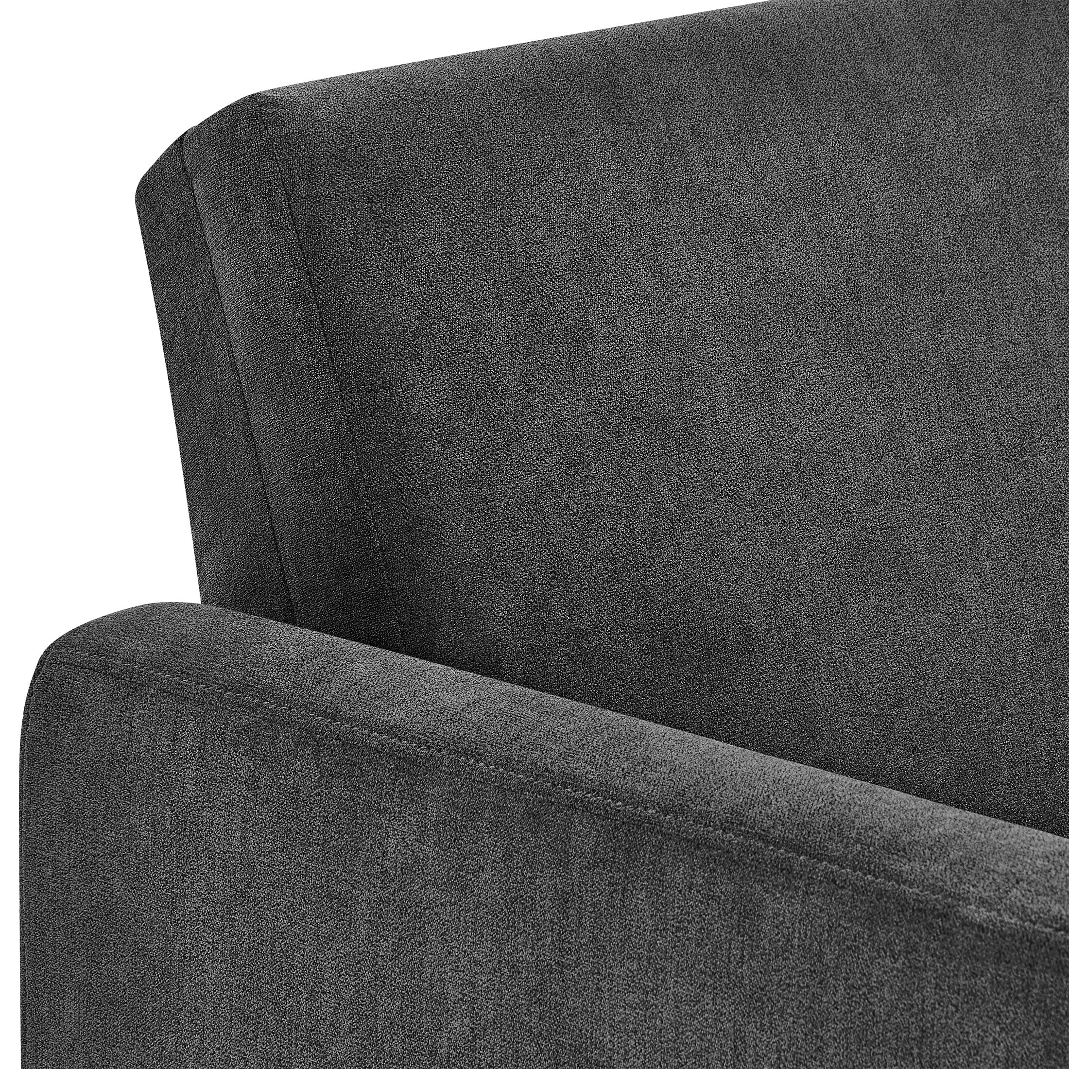 Mainstays Storage Futon with Underseat Storage, Charcoal Fabric
