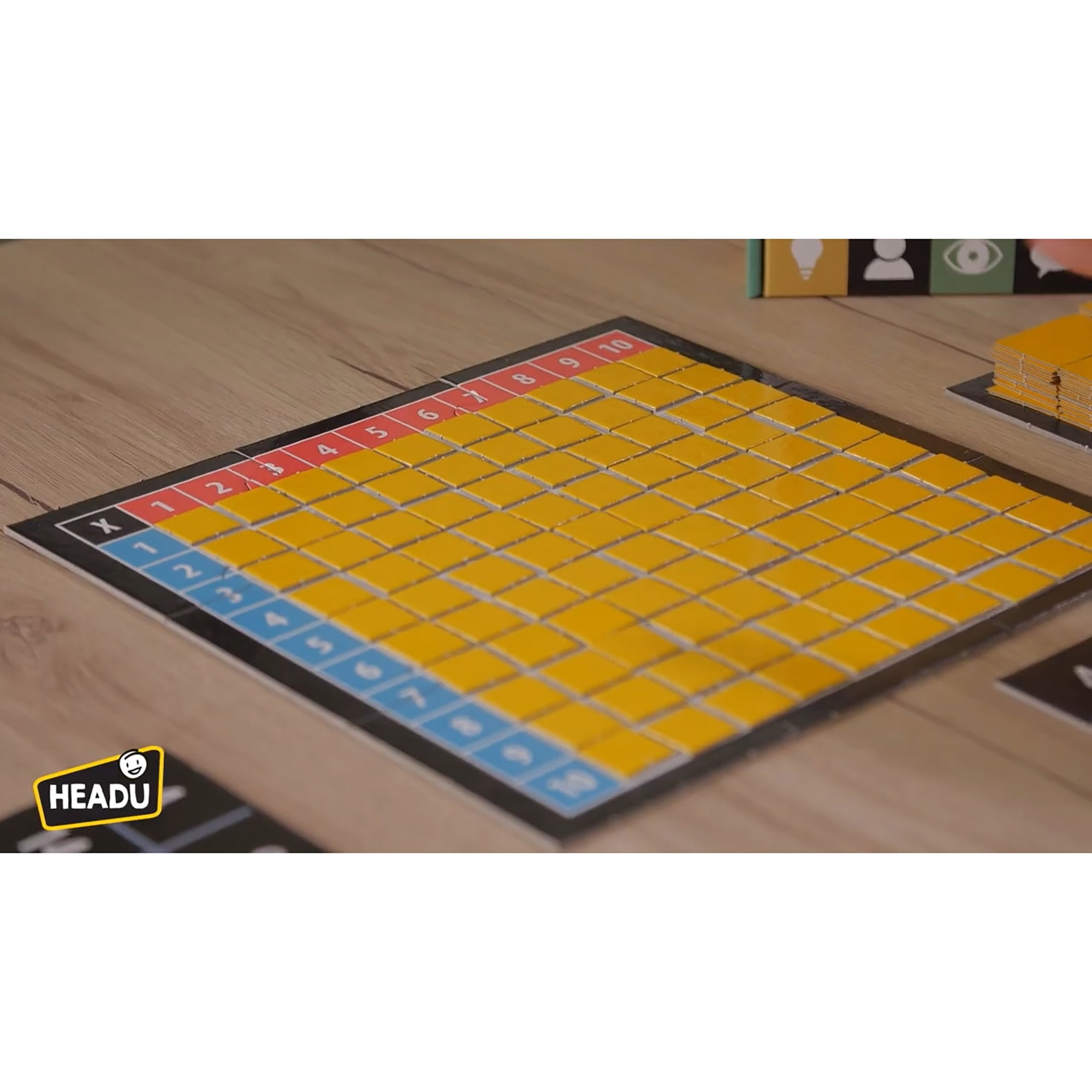 Headu: First Multiplication Game - Solution & Equation Matching, Tile Placement, 10 x 10 Number Grid, Race To Calculate First, Math Play, Kids 6-10