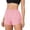 Pink, variant on cocolona Womens Summer Casual High Waist Athletic Shorts Elastic Waist Stretch Slim Workout Gym Running Skorts