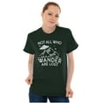 thumbnail image 3 of Not All Who Wonder Are Lost UFO Cute Men's Graphic T Shirt Tees Brisco Brands 2X, 3 of 6