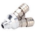 thumbnail image 2 of Conector de acero al carbono, conector rápido, acoplador rápido de 3 vías, accesorio neumático, innovación moderna, 2 of 8
