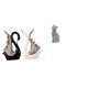 thumbnail image 1 of estatua de cisne,Figuras de cisne,estatuas,decoración del hogar,fiesta de bodas,Escultura de cerámica Arte Adorno Centros de mesa,Figura de escritorio,Estatua de gato,linda, 1 of 8