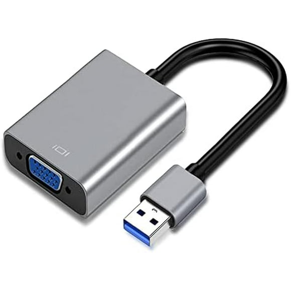 USB 3.0 to HDMI Adapter for Monitor Windows 11/10 / 8, HDMI USB Converter for Laptop, USB3 HDMI Cable Multiple Monitors for Desktop PC TV. Gray-VGA Gray-VGA