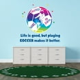 thumbnail image 1 of Sports Wall Decals for Boy's Bedroom - Football in Air with Greatest Game on Earth Written on it Wall Sticker Decal With Easy Installation Instructions Wall Decal Sticker - Size: 30 In x 27 In, 1 of 5