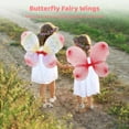 thumbnail image 3 of 12PCS Butterfly Fairy Wings, Sparkle Princess Wings Set, Colorful Costume Accessories for Parties, Glitter Costume Wings with Elastic Straps & Shimmering Patterns, Birthday Party Favors, 3 of 6