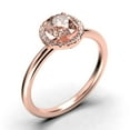 thumbnail image 3 of Fairy Minimalist 1.25 Carat Round Cut Morganite And Diamond Moissanite Engagement Ring, Classic Halo Wedding Ring in 925 Sterling Silver With 18k Rose Gold Plating Gift For Her, Promise Ring, 3 of 3