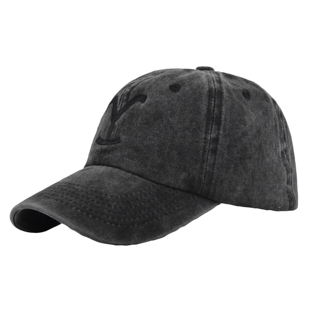 Limited time discount!Yellowstone Dutton Ranch Hat Cross Ponytail Baseball Cap Distressed Outdoor Embroidery Sunscreen Hat Solid Color Cap