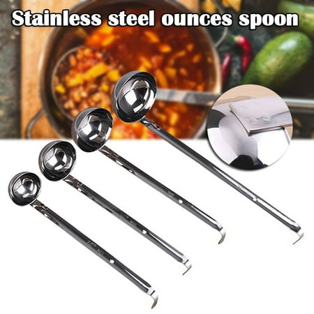 

Set of 4 Stainless Steel Soup Ladle 2 Ounce 4 Ounce 6 Ounce 8 Ounce Kitchen New