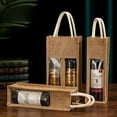 thumbnail image 2 of Red Wine Handbag Wine Gift Box with Window Single Double Bottle Champagne Package Bags Wedding Favors for Guests, 2 of 8