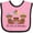 Pink and Black, variant on Inktastic Twins 1st Birthday Bears Boys or Girls Baby Bib