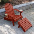 thumbnail image 4 of Highwood 3-pc Hamilton Adirondack Set with 1 Folding Ottoman and 1 Cup Holder - Folding and Reclining, Outdoor, Eco-friendly, Synthetic Wood, 4 of 8