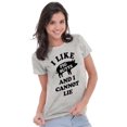 thumbnail image 4 of Like Pig Butts Cannot Lie Bacon Lover Womens Fitted Plus Size Graphic Tee Brisco Brands 3X, 4 of 5