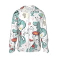 thumbnail image 1 of Balery Music Lover Dinosaur Sudadera ligera de manga larga con capucha y protección solar UPF 50+ para hombre y mujer, ideal para pesca y running-Large, 1 of 7