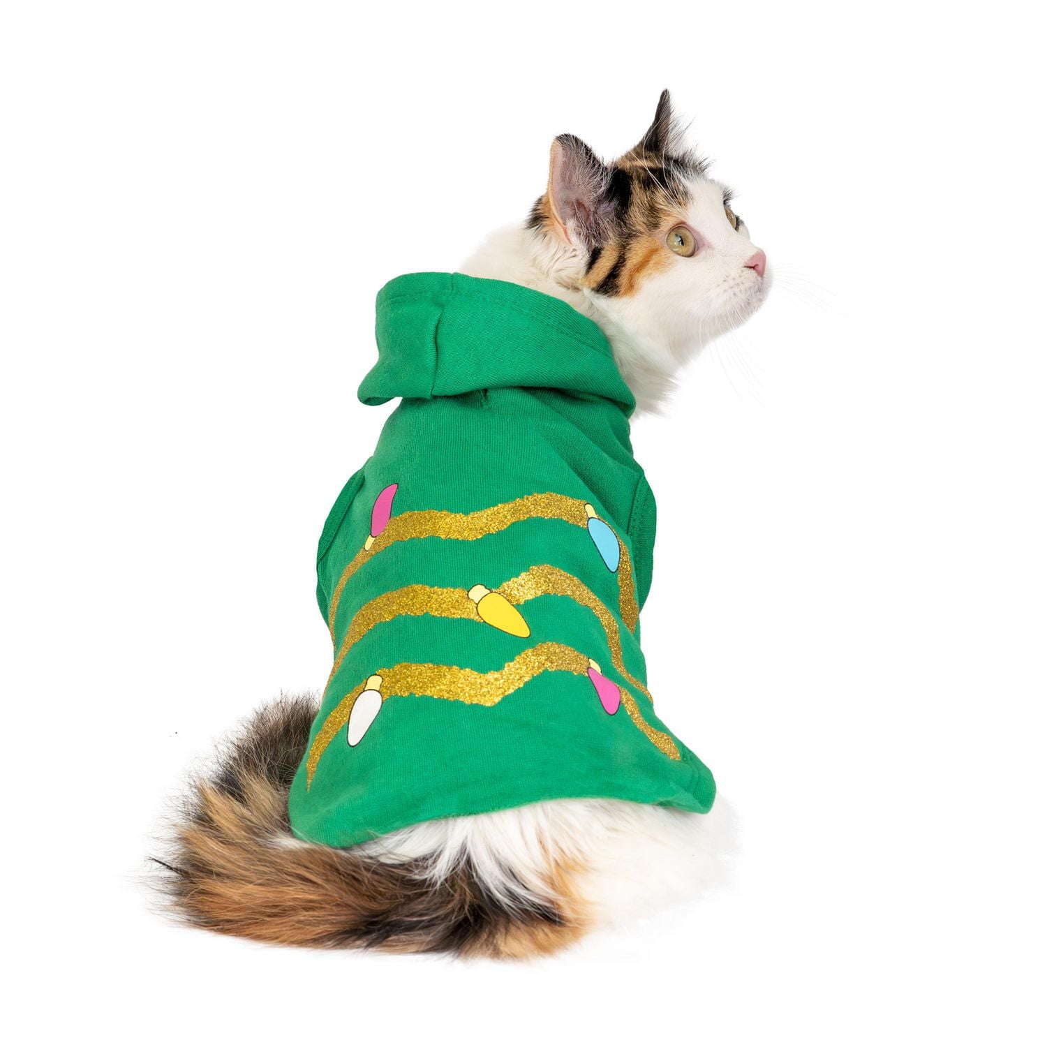 Vibrant Life Green Holiday Christmas Tree Pet Hoodie - Dog and Cat Hoodie