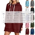 thumbnail image 4 of XUNKUSGA Womens Long Hoodie Fashion Half Zip Split Hem Hoodie Dress for Women Casual Solid Color Long Sleeve Oversized Hooded Sweatshirts Dress with Pocket 2XL, 4 of 9
