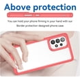 thumbnail image 2 of Case for Samsung Galaxy A53 Case Slim Dropproof [Defend from Drop/Scratch/Slip/Fingerprint] Clear Acrylic Hard Back Soft TPU Bumper Hybrid Phone Cover for Samsung A53 5G-Red, 2 of 16