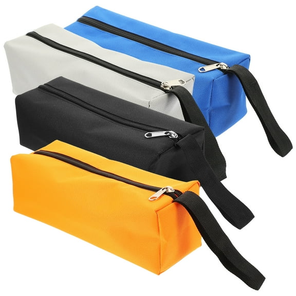 4Pcs Heavy Duty Tool Bags - Zippered Pouch for Wrenches, Screwdrivers, DIY Supplies (12x8)