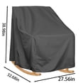 thumbnail image 2 of SHEIGUANNI Rocking Chair Cover Heavy Duty Waterproof - Patio Furniture Covers for Outdoor Rocking Chairs - All Weather Protection 39x33x28 Inches Black, 2 of 4