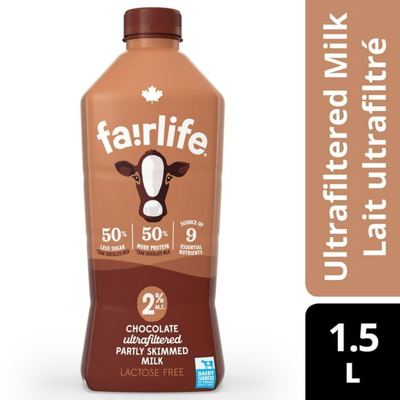 Lait 2 % M.G. ultrafiltré au chocolat fairlife, bouteille de 1,5 L 1.5 x L