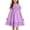 Purple, variant on Summer Dresses for Girls Short Sleeve Girls Casual Dresses Smocked Embroidered Girls Beach Dress Girl Dresses Size 6-7 Years