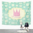 thumbnail image 2 of UFAEZU Pink Prince Princess Little Party Baby Badge Greeting Fairy Wall Art Hanging Tapestry Home Decor for Living Room Bedroom Dorm 60x80 inch, 2 of 2