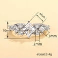 thumbnail image 2 of K-KED Elegant Cut Cubic Zircon 925 Silver Filled Delicate Jewelry Women Ring Sz 6-10-8, 2 of 6