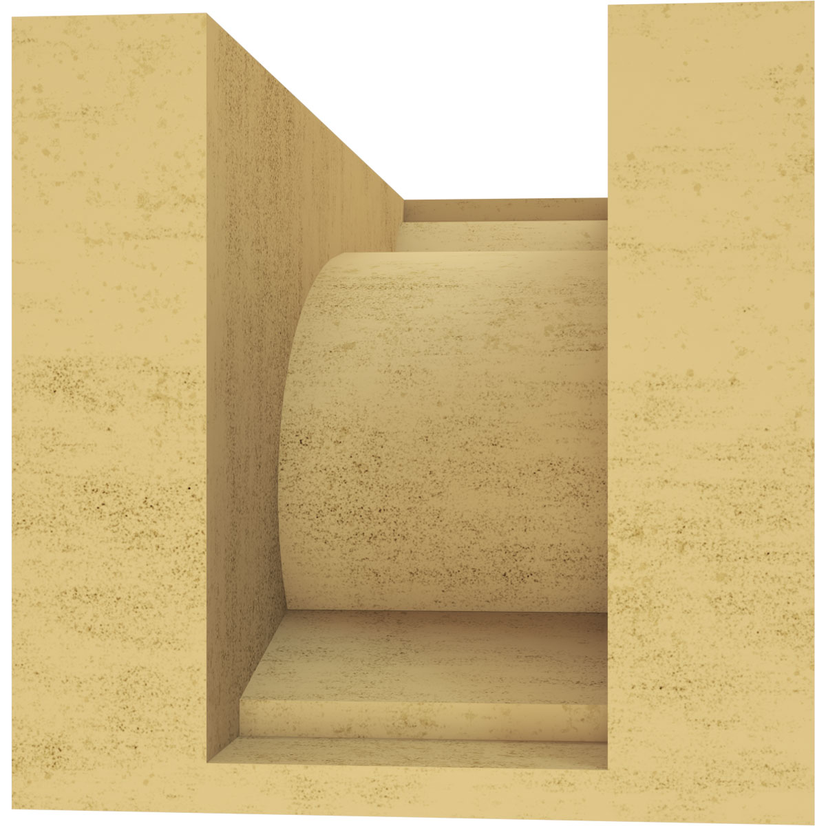 6"W x 12"D x 6"H Wide Emerson Rough Cedar Woodgrain TimberThane Corbel, Primed Tan