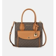 Michael Kors Mercer Logo Ladies Medium Two Tone Leather Tote Bag 30F9GM9M8B-252