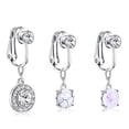 thumbnail image 2 of Racing Butterfly 1PC Fake Belly Piercing Crown Clip Fake Pircing Butterfly Cartilage Earring Clip, 2 of 8