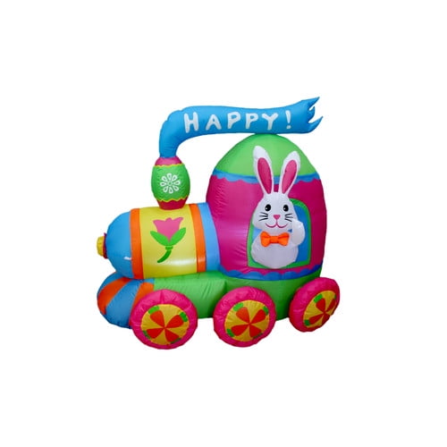 BZB Goods Easter Inflatable Bunny with Bow Tie on Train Decoration by BZB Goods
