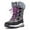 Grey, variant on Women's Winter Waterproof Slip Resistant Snow Boots Warm Faux Fur Lined Mid-Calf Boots