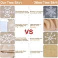 thumbnail image 5 of OurWarm Christmas Tree Skirt 48inch, White Snowflake Fur Burlap Tree Skirt for Xmas Decor Festive Holiday Decorations Indoor Outdoor, 5 of 6