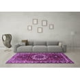 thumbnail image 3 of Ahgly Company Indoor Rectangle Medallion Purple Traditional Area Rugs, 2' x 5', 3 of 4