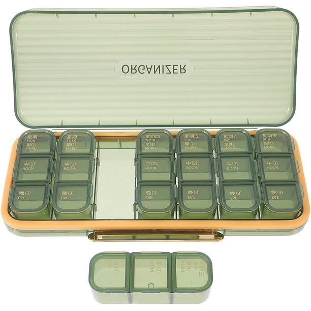 Hytrove Caja Desmontable Para Medicina Portátil Color Verde Con Multi Rejilla Resistente