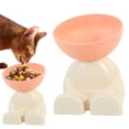 thumbnail image 2 of Loetky Elevated Cat Food Bowl with Non-Slip Base, Raised Feeder for Easier Eating, Tilt-Proof Pet Dish for Indoor Outdoor Use, Easy-Clean Shallow Bowl for Kittens and Adults, 2 of 9