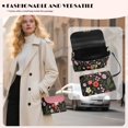 thumbnail image 3 of Pzuqiu Colorful Flower Women's Leather Cross body Bag Fashion Versatile Woman Crossbody Bag with Chain Strap Minimalist Craftsmanship Quilted Crossbody Purse for Women, 3 of 7
