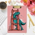 thumbnail image 4 of FMSHPON Dinosaur Bridge Funny Clipboard Hardboard Wood Nursing Clip Board and Pull for Standard A4 Letter 13x9 inches, 4 of 5