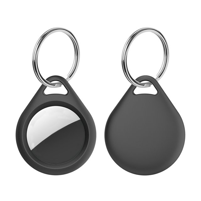 Piel de rastreador para AirTag Tracker Protector de la cubierta de la caja del parachoques de la piel protectora con mosquetón