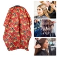 thumbnail image 5 of Unique Bargains 1 Pc Hair Dryer Pattern Hairdressing Cape for Barber Shop 64.96"x57.09" Red, 5 of 7