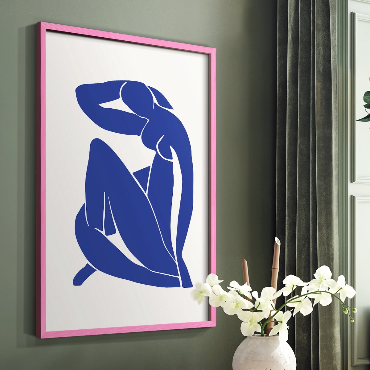 Matisse CXXXVII Framed Print in Pink Solid Wood 11 x 14 Framed Print