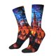 thumbnail image 1 of Balery Magical Stained Glass Castle Calcetas Largas con Estampado para Hombre y Mujer – Suaves y Transpirables, Talla Única (US 5-11), 1 of 6