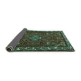 thumbnail image 2 of Ahgly Company Indoor Rectangle Persian Turquoise Blue Traditional Area Rugs, 7' x 9', 2 of 4